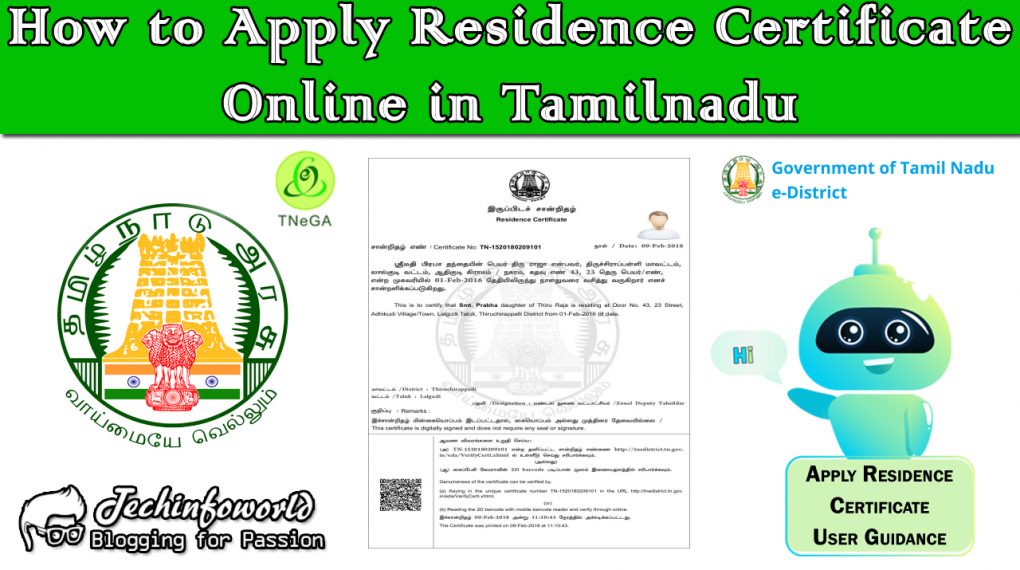  How To Apply Residence Certificate Online In Tamilnadu 2023