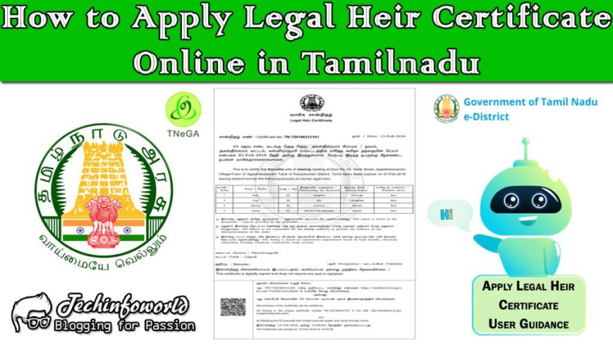 How To Apply Legal Heir Certificate Online In Tamilnadu 2023